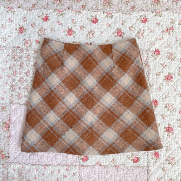 YesStyle Dresses & Skirts - Brown tartan mini skirt